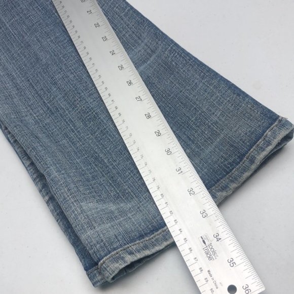 VINTAGE RAMPAGE FLARE BOOT JEANS 7/29x33 PYRAMID STUDS ๐ - Picture 8 of 13